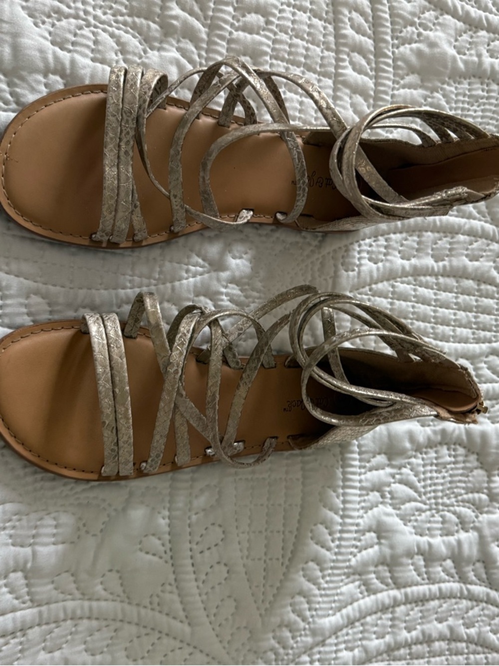 Cat & Jack Metallic Gold Strappy Girls' Sandals